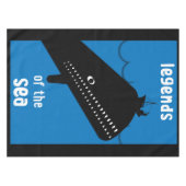 Moby Dick Sea Fantasy | Sonnenlicher Ozean und See Tischdecke (Vorderseite (Horizontal))