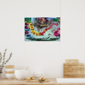 Moby Dick The Voyage of The Pequod Herman Melville Poster (Küche)