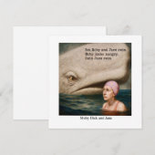 Moby Dick und Jane Einladung (Vorne/Hinten)