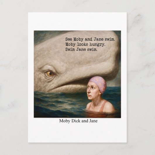 Moby Dick und Jane Postkarte (Vorderseite)