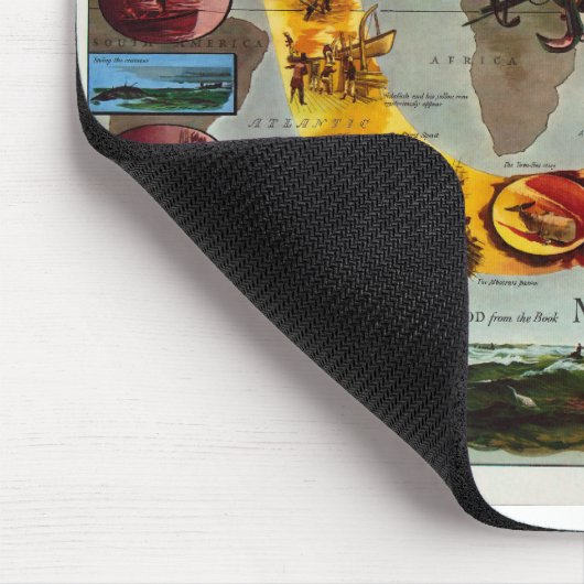 Moby Dick Vintager Druck Mousepad (Ecke)