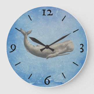 Moby-Dick Whale Wall Clock Große Wanduhr