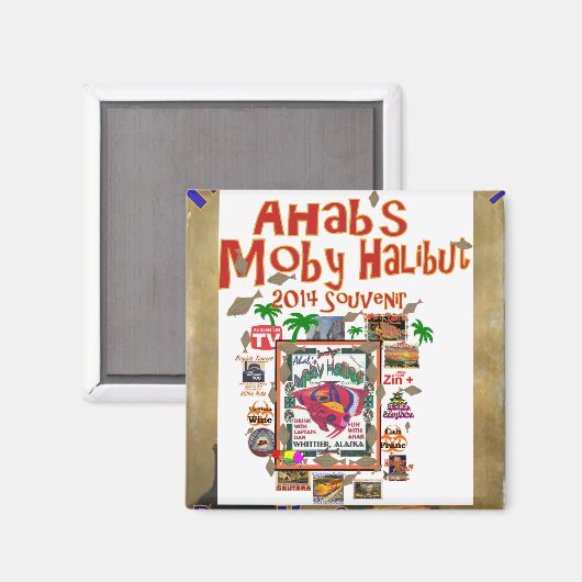 Moby Halibut Whittier Alaska Magnet (Vorderseite/Rückseite)