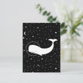 Moby im Weltraum Postkarte (Stehend Vorderseite)