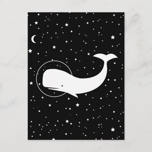 Moby im Weltraum Postkarte (Vorderseite)