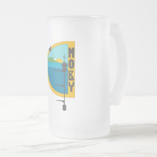 MOBY-Logo-Tasse Mattglas Bierglas (VorderseiteRechts)