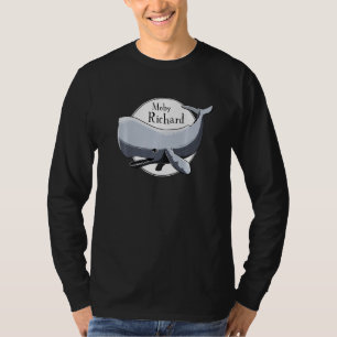 Moby Richard White Whale Literature Pub T-Shirt