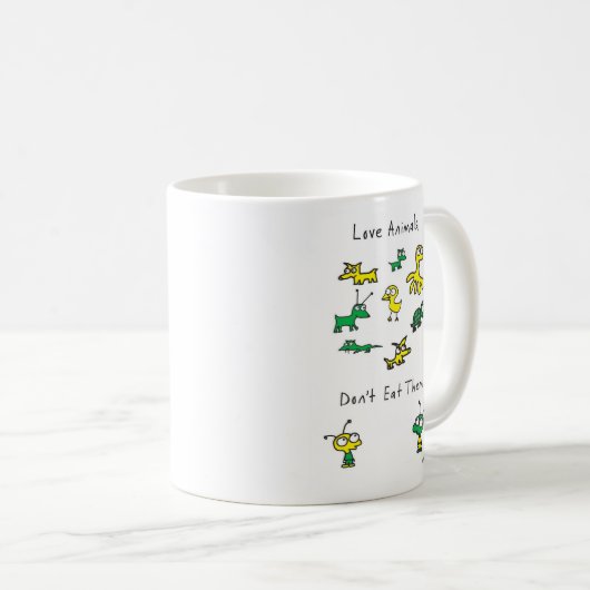 Mobys Liebe-Tiere, essen sie nicht Tasse (VorderseiteRechts)