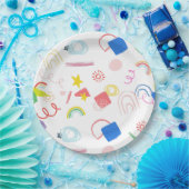 Mocapim niedliche Kreidepapier-Teller Pappteller (Party)