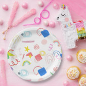 Mocapim niedliche Kreidepapier-Teller Pappteller (Party)