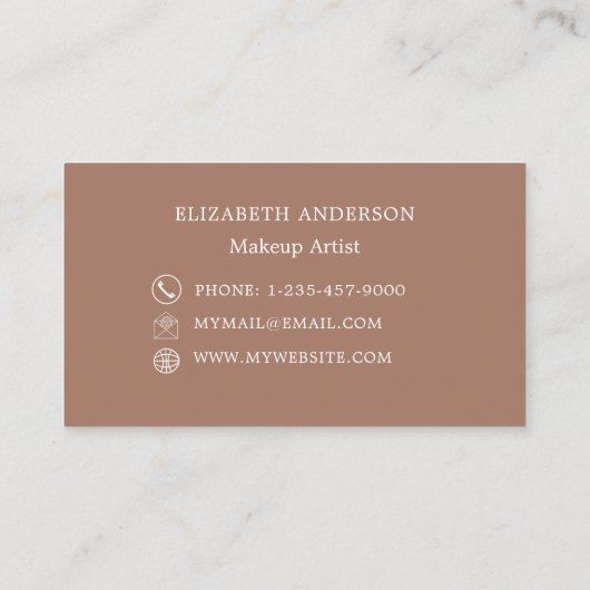 Mocca-braune Visitenkarte (Rückseite)