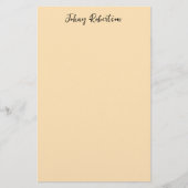 Moccasin Pachy Gelb Schlicht Elegant Beruflich Briefpapier (Vorderseite)