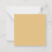 Moccasin Pachy Gelb Schlicht Elegant Beruflich Mitteilungskarte (Rückseite)