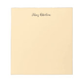 Moccasin Pachy Gelb Schlicht Elegant Beruflich Notizblock (Vorderseite)