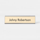 Moccasin Pachy Gelb Schlicht Elegant Beruflich Schreibtischnamensplakette (Vorderseite )