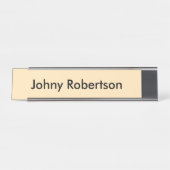 Moccasin Pachy Gelb Schlicht Elegant Beruflich Schreibtischnamensplakette (Vorderseite )