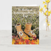 Moccasins Autumn Leaves (Moccasins der indigenen V Karte (Gelbe Blume)