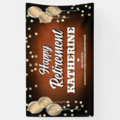Mocha and Gold Happy Retirement Banner (Vertikal)