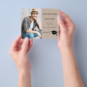 Mocha beige modern Graduation Party Save the Date Flyer (Gruppe)