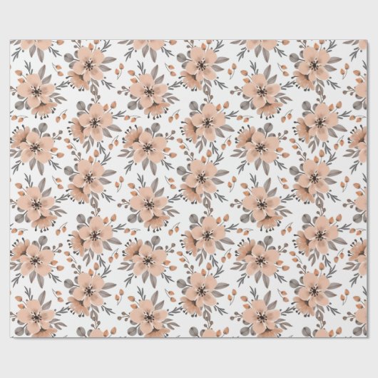 Mocha Bloom Geschenkpapier (Flach)