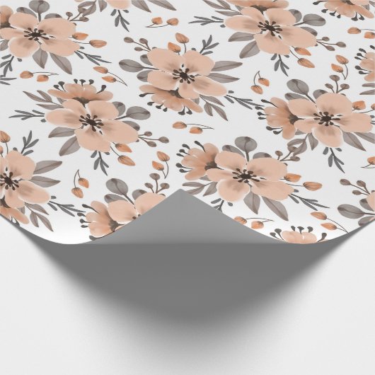 Mocha Bloom Geschenkpapier (Ecke)