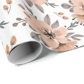 Mocha Bloom Geschenkpapier (Rolleneckpunkt)