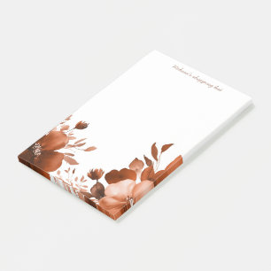 Mocha Blooms Einkaufsliste BENUTZERDEFINIERT Post-it Klebezettel