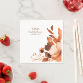 Mocha Blooms Wasserfarbe Benutzerdefiniertes Braut Serviette (Beispiel)