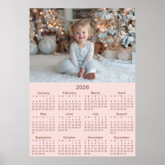 Mocha Blush 2026 Photo Calendar 20x28 Poster (Vorne)