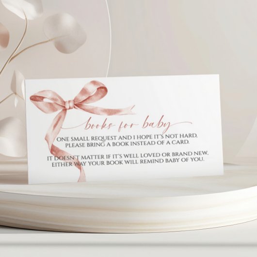 Mocha Bow Book for Baby Enclosure Card Begleitkarte