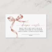 Mocha Bow Diaper Raffle Begleitkarte (Vorderseite)