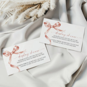 Mocha Bow Display Babyduschenkarte Begleitkarte