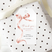 Mocha Bow Duwer Favor Gift Tag Geschenkanhänger