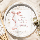 Mocha Bow Sweet Little Girl Baby Dusche Serviette