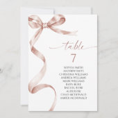 Mocha Bow Tischnummer Seekarte (Vorderseite)