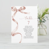 Mocha Bow Tischnummer Seekarte (Stehend Vorderseite)