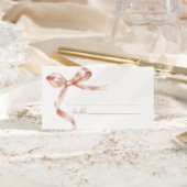 Mocha Bow Wedding Platzkarte