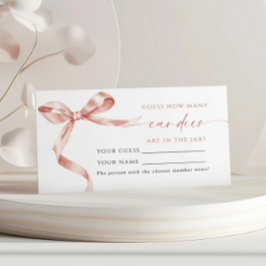 Mocha Bow Wie viele Candies Showspielkarte Platzkarte