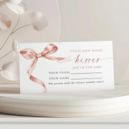 Mocha Bow Wie viele Kisses Showspielkarte Platzkarte