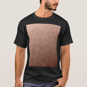 Mocha-Braun geometrisches Mesh modernes Muster T-Shirt