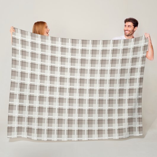 Mocha-Braun-Gingham-Buffalo-Karo Fleecedecke (Beispiel)