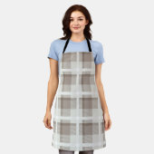 Mocha-Braun-Gingham-Buffalo-Karo Schürze (Getragen)