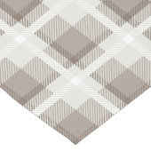 Mocha Braun Gingham Büffelkariert Karo Großer Tischläufer (Ecke)