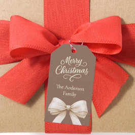 Mocha Brauncreme-Bug Weihnachten Geschenkanhänger