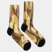 Mocha Brown and Tan Crazy Socks Art Socken (Rechts)