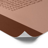 Mocha Brown Arch 6 Tischplattentabelle Poster (Ecke)