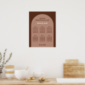 Mocha Brown Arch 6 Tischplattentabelle Poster (Küche)