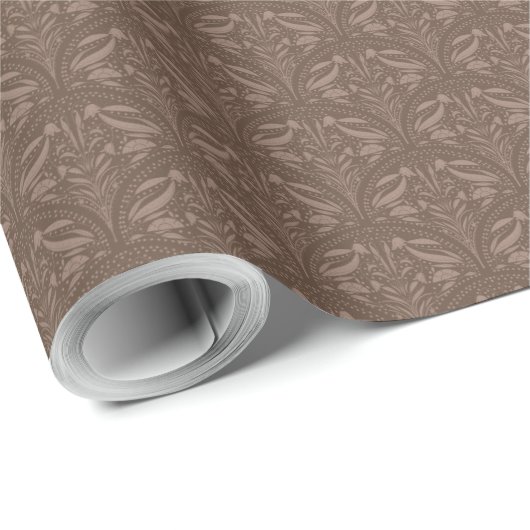 Mocha Brown Art Deco Geschenkpapier (Rolleneckpunkt)