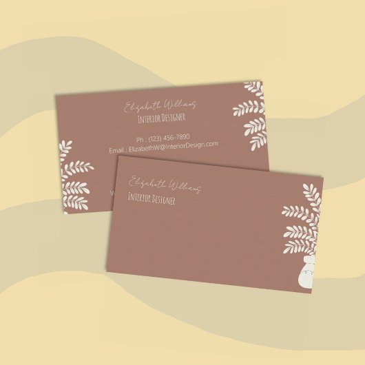 Mocha Brown Business Card Mocha Mocha Visitenkarte