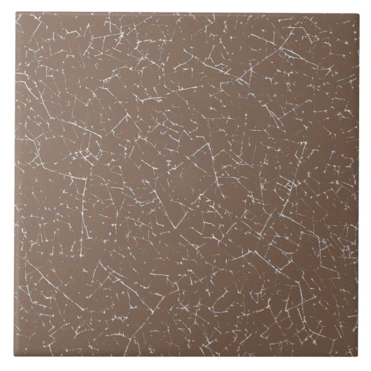 Mocha Brown Crackled Glaze Simple Modern Neutral Fliese (Vorderseite)
